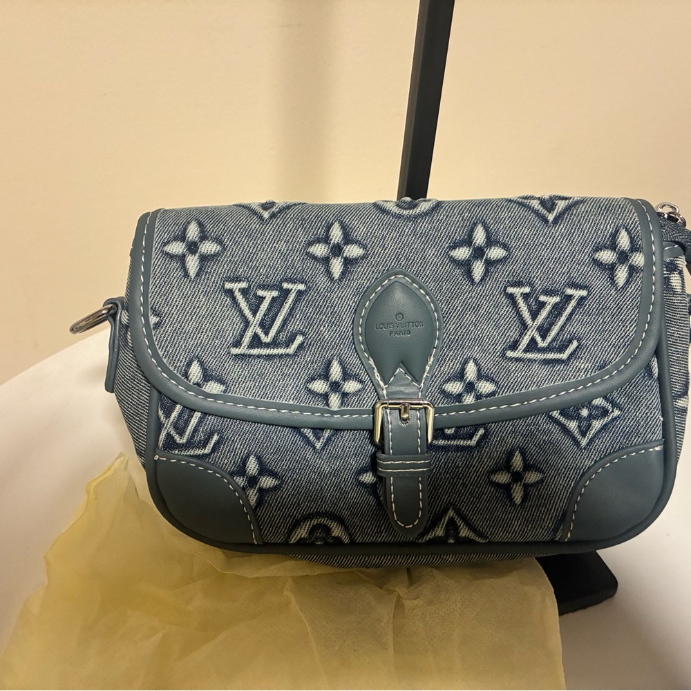 Louis Vuitton Blue Denim Monogram Crossbody Bag